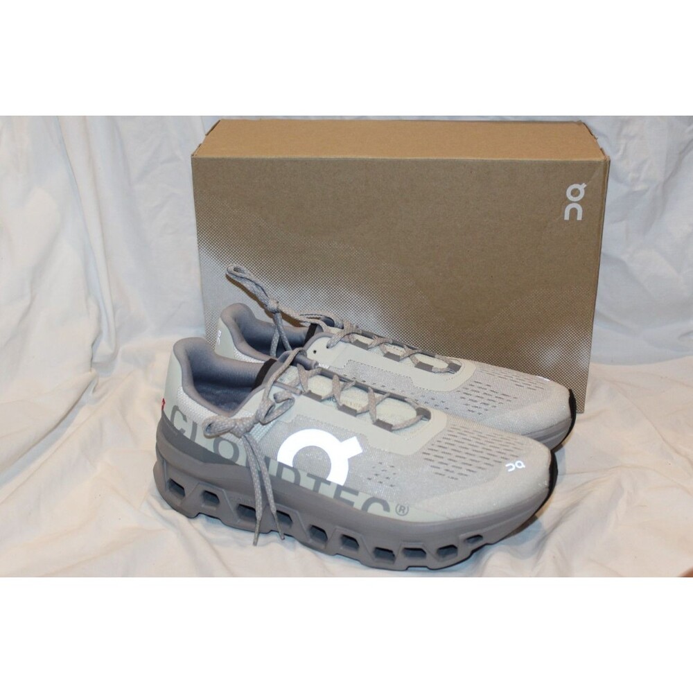 ON CLOUD MEN'S CLOUDMONSTER ATHLETIC SHOES ICE ALLOW GRAY NEW 12 - Picture 2 of 8